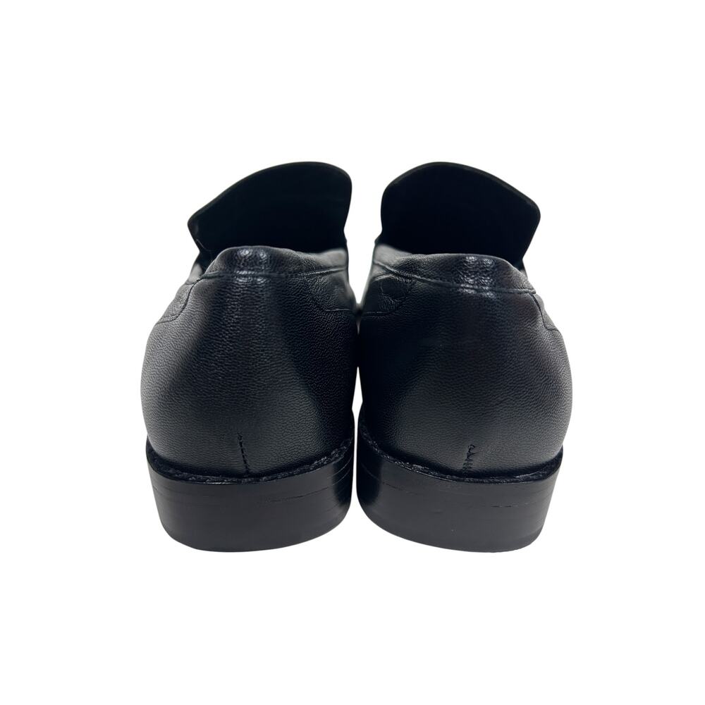 Larroudé Patricia Black Square Toe Horsebit Smooth Leather Loafers 8.5 - Picture 9 of 9